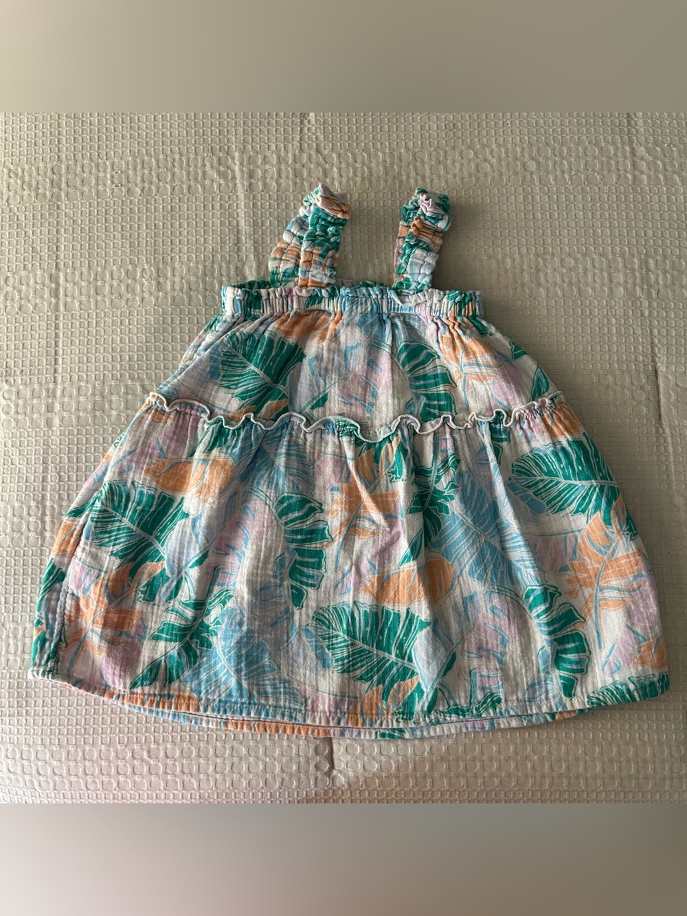 Cat and Jack Toddler Girls' Palm Printed Tank Gauze Dress